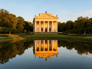 Turystka oglądająca średniowieczne fundamenty i eksponaty w klimatycznych podziemiach Rynku Głównego w Krakowie.